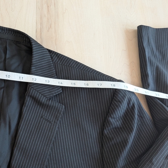 🇮🇹Z Zegna Charcoal Pinstripe Suit Jacket - Picture 8 of 11
